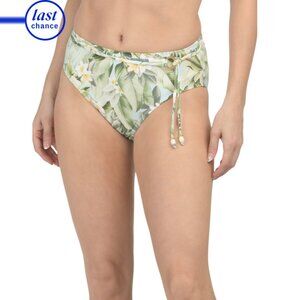 TOMMY BAHAMA Light Paradise Fronds Belt High Waisted Swim Bottoms